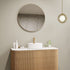 Meeray Aluminium Framed Brushed Gold Round Bathroom Mirror