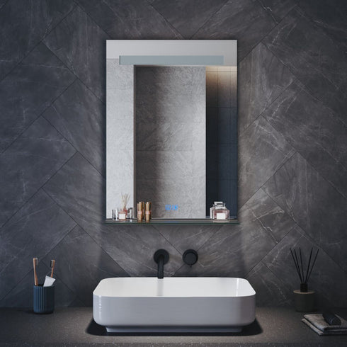 Arzen LED Bathroom Mirror with 3 Light Colours & Shelf