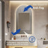 Solvi Frameless Arched LED Anti Fog Backlit Bathroom Mirror