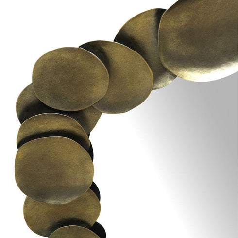 Haidee Gold Round Wall Mirror