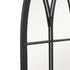 Romilly Cathedral Arch Black Wall Mirror - Gothic Window Style Decorative Mirror