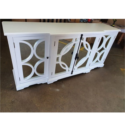 Keats Mirrored Sideboard White