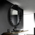 Kalen Black Metal Round Wall Mirror