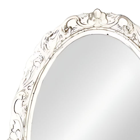 Mist Oval White Wall Mirror