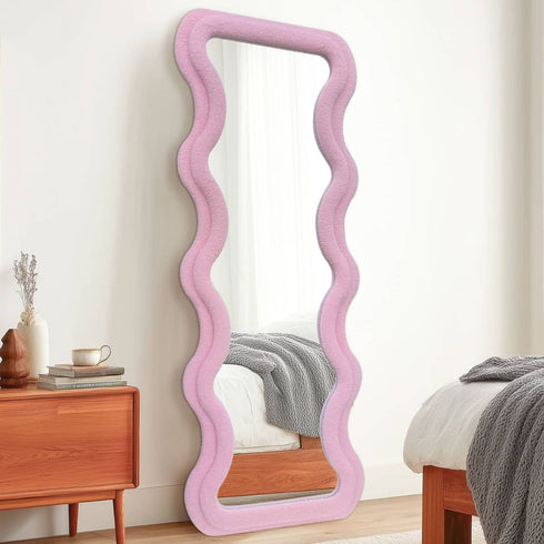 Pink Teddy plush Velvet large Mirror