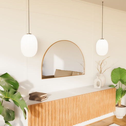 Ford Brushed Brass Arch Wall Mirror