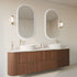 Cameryn Oval Anti-fog LED Bathroom Mirror - Brushed Gold Frame with Wave Motion Sensor