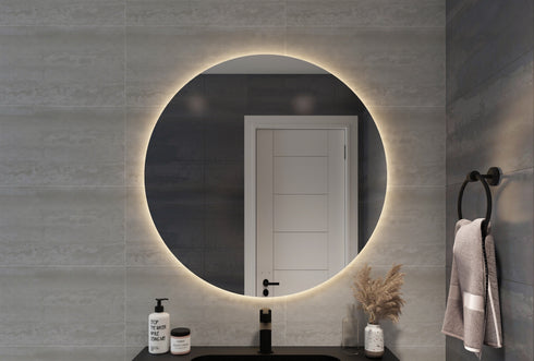 Alessio Antifog Backlit 3 Colour LED Round Bathroom Mirror With Wave Motion Sensor