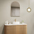 Allan Aluminium Framed Arched Bathroom Mirror Brushed Gold