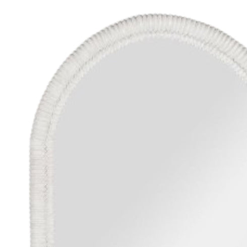 Cloverley Arched White Floor Mirror