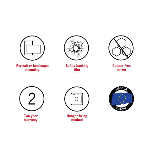 Italia Pill White Wall Mirror