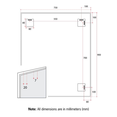 Margaux White Wall Mirror