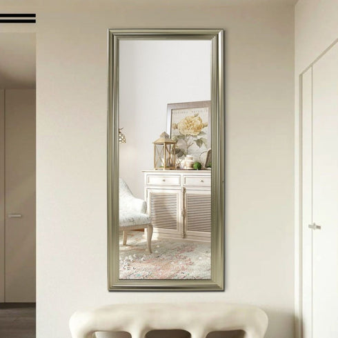 Aaron Full Length Champagne Wall Mirror - Freestanding Floor Mirror