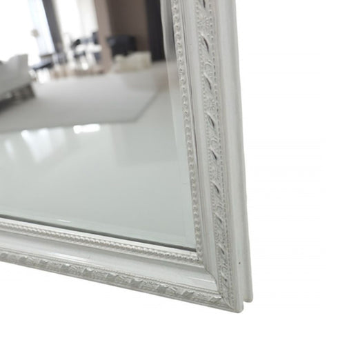 Garnet Slim Full Length Standing Mirror - White Frame Freestanding Bedroom Mirror