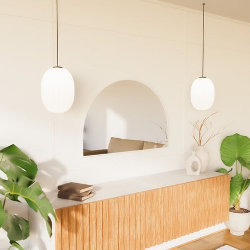 Aiva Arch White Wall Mirror