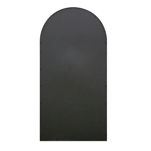Ella Arched Large Black Wall Mirror - Multi-Pane Grid Design