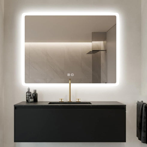 Tamsin Rectangular Frameless LED Frosted Bathroom Mirror