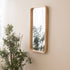 Eamon Rectangular Rubberwood Wall Mirror - Wood Frame Modern Mirror
