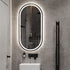 Daria Oval Frosted Edge LED Black Wall Mirror
