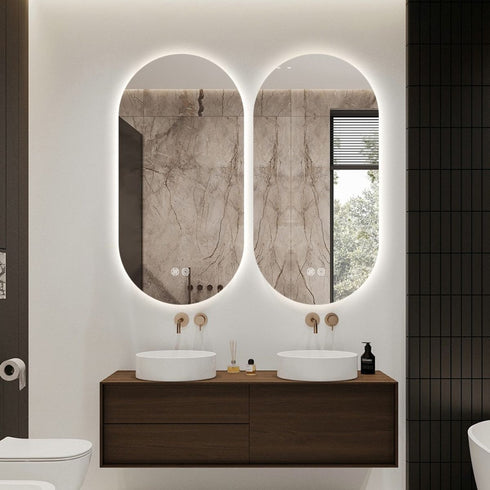 Elda Frameless Oval Backlit LED Wall Mirror