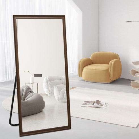 Simon Walnut Frame Freestanding Mirror - Full Length Wall Mirror
