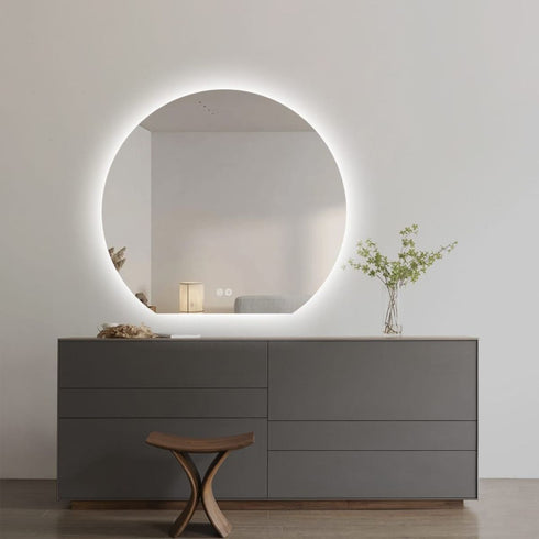 Sol Frameless Crescent Moon Backlit LED Wall Mirror