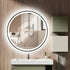 Ricardo Aluminium Black Round LED Backlit Bathroom Mirror with Touch Switch