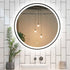 Ricardo Aluminium Black Round LED Backlit Bathroom Mirror with Touch Switch