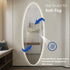 Tamworth Frameless Oval LED Wall Mirror - Tricolour Dimmable Glow Mirror