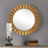 Marletta Antique Gold Round Wall Mirror