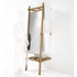 Noble Solid Oak Ladder Mirror with Shelf - Leaning Floor Mirror Storage Rack Design