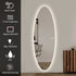 Tamworth Frameless Oval LED Wall Mirror - Tricolour Dimmable Glow Mirror
