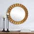 Marletta Antique Gold Round Wall Mirror