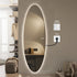 Tamworth Frameless Oval LED Wall Mirror - Tricolour Dimmable Glow Mirror