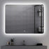 Ekaterina Rectangular Frameless Backlit LED Bathroom Mirror with Touch Switch