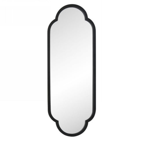 Bryn Slim Full Length Metal Frame Black Wall Mirror