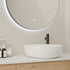 Meeray Framed Anti-fog LED Gunmetal Round Bathroom Mirror with Optional Bluetooth Speaker