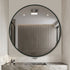 Elun Black Round Wall Mirror