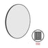 Cecilia Black Round Wall Mirror