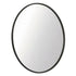 Side view of Loen Black Round Wall Mirror