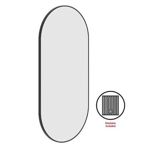 Italia Pill Black Wall Mirror