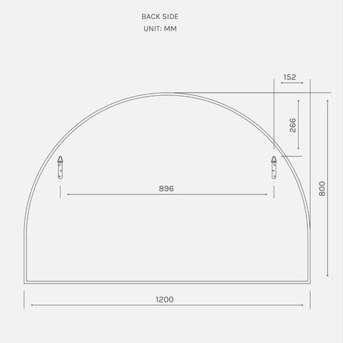 Ford Brushed Brass Arch Wall Mirror