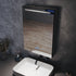 Dane Hemp Black LED Bathroom Cabinet with Makeup Storage Shelf