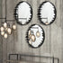 Kalen Black Metal Round Wall Mirror