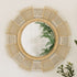 Susana Rattan Wall Mirror - Round Coastal Boho Mirror with Natural Frame