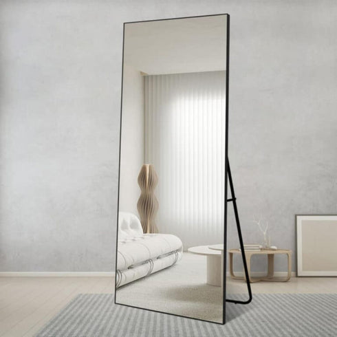 Navi Full Length Black Standing Mirror