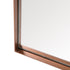 Corner view of Nida Arched Full Length Antique Brass Mirror