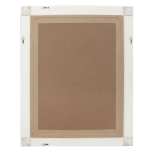 Chinoise Hand Painted White Wall Mirror