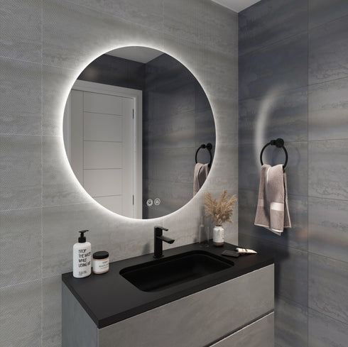 Alessio Anti-fog Backlit 3 Colour LED Round Bathroom Mirror With Optional Bluetooth