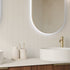 Cameryn Oval Anti-fog LED Bathroom Mirror - Brushed Gold Frame with Wave Motion Sensor
